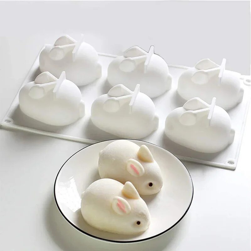 Bunny Cake Mold - قالب سيليكون على شكل أرنب، قالب