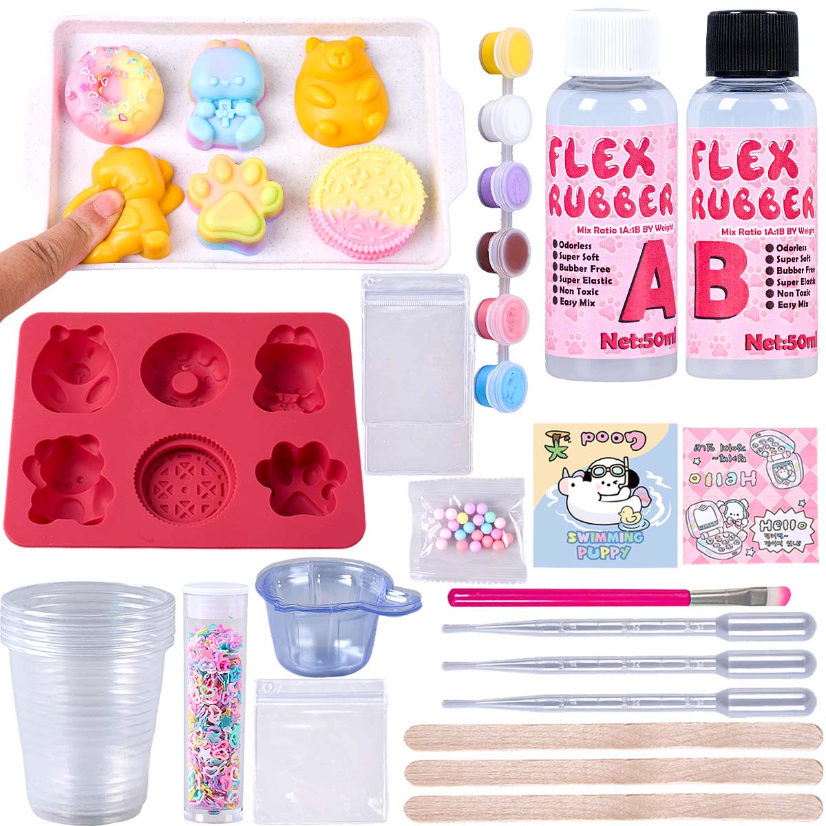 Donut Mold Silicone - طقم صنع السكوشي تابا سكوشي ميكر