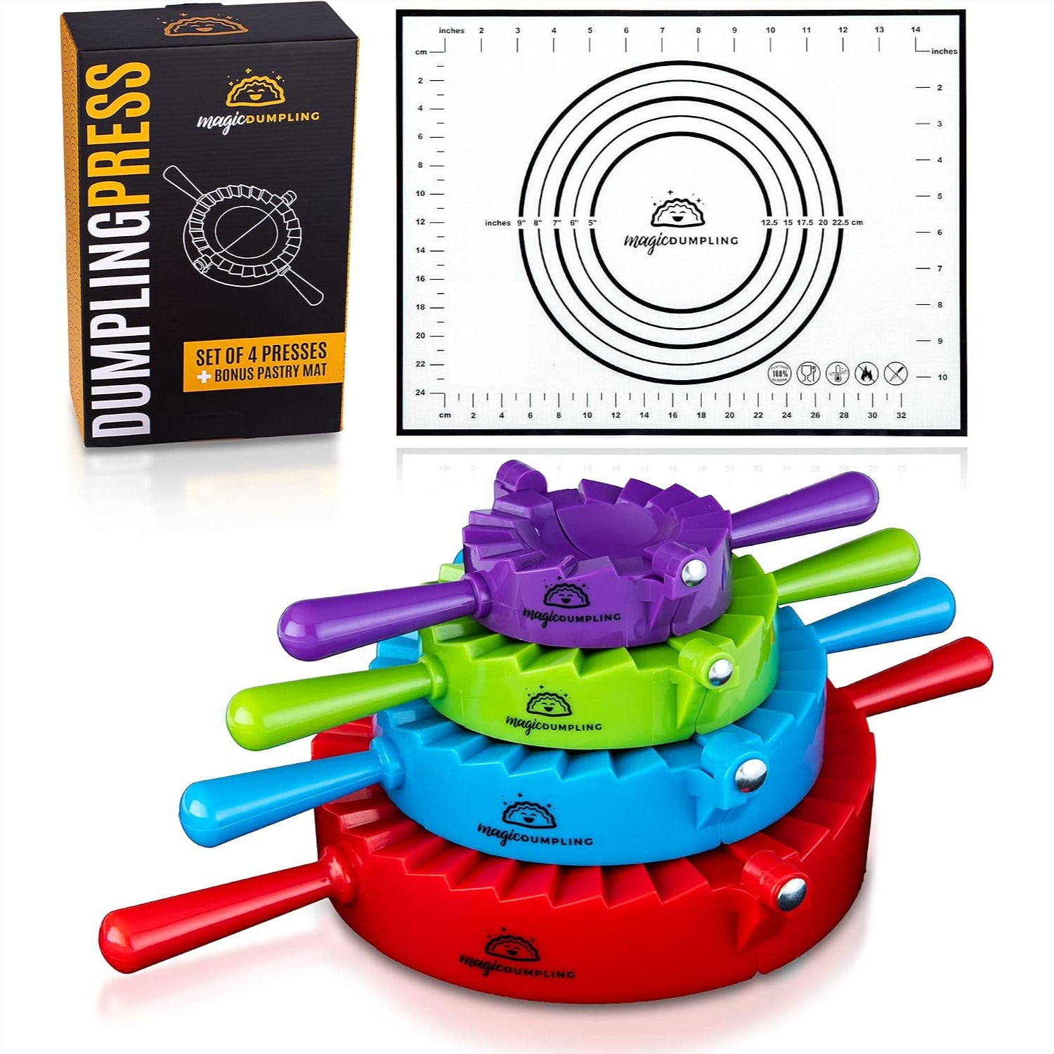 Momo Mold Press - طقم صنع الزلابية، مجموعة من 4
