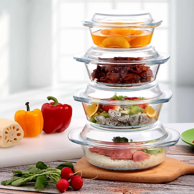 Dim Sum Basket - وعاء من الزجاج المقسى مع غطاء