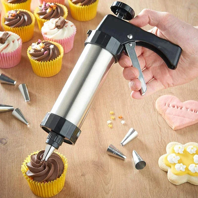 Churros Maker Gun - مجموعة مسدس تزيين الكيك والكريمة من