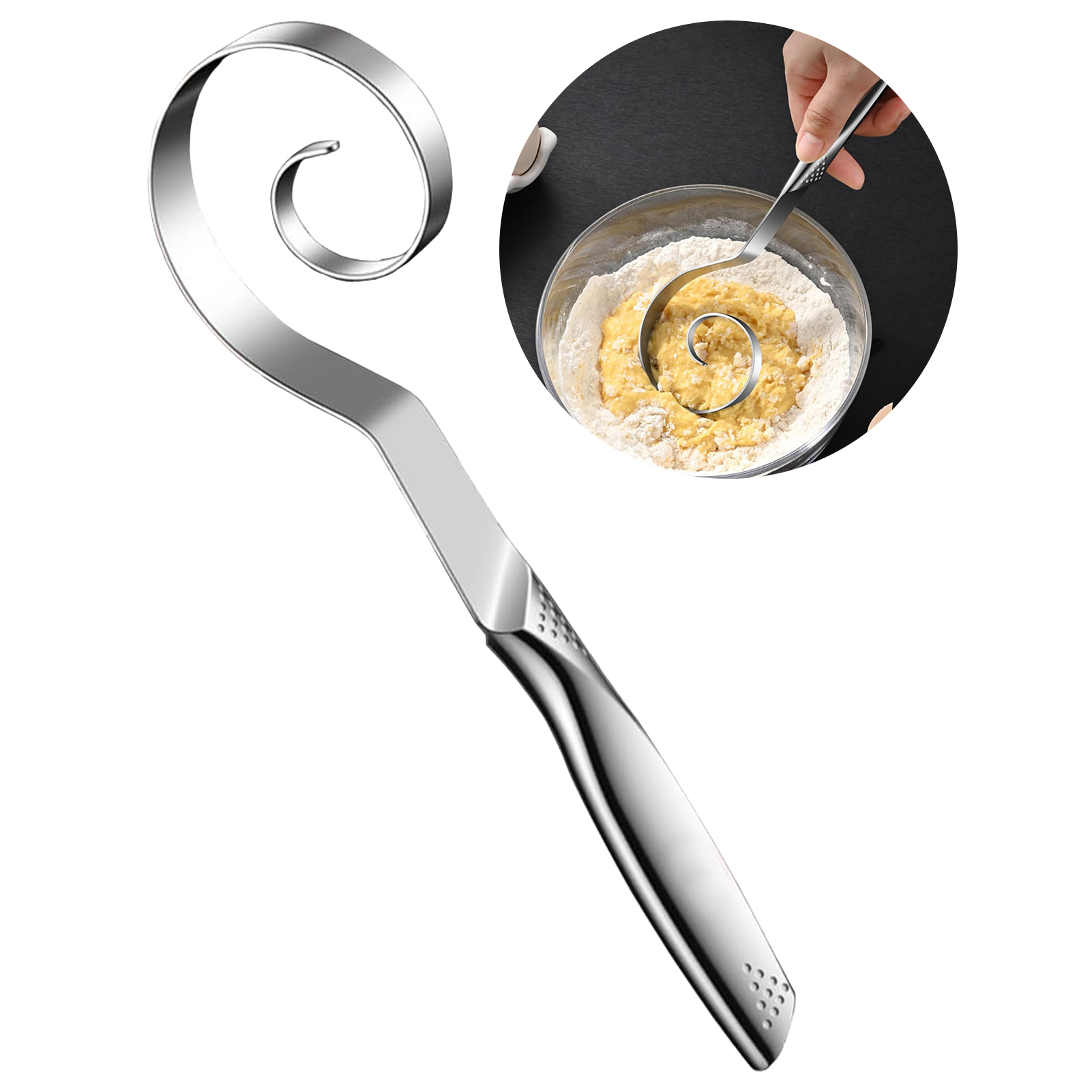 Danish Pancake Pan - الدنماركية العجين خفقت الفولاذ المقاوم للصدأ