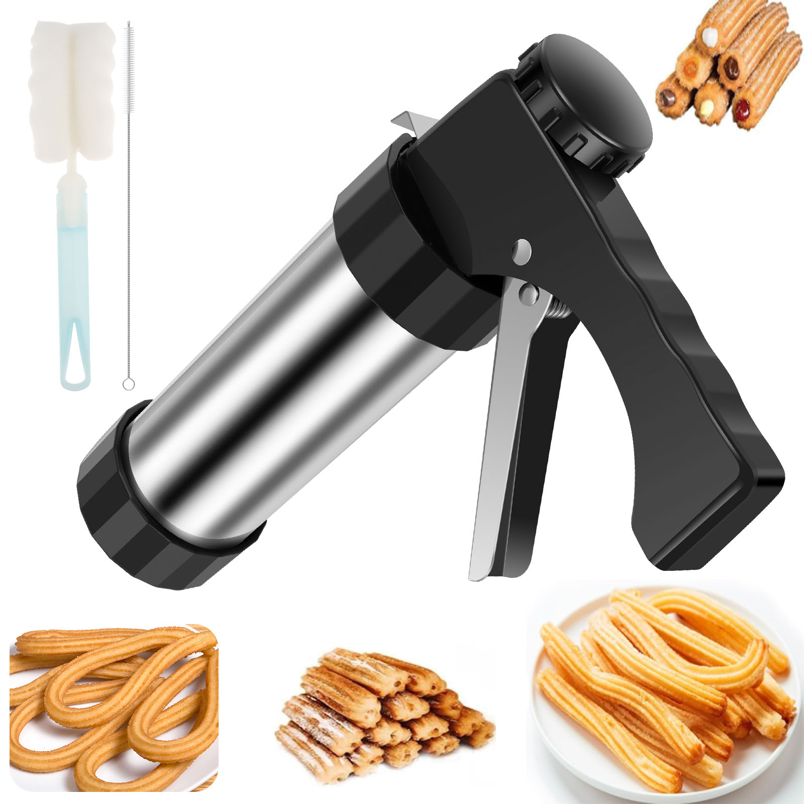 Churros Maker Gun - Churro صانع آلة كوكي الصحافة مجموعة