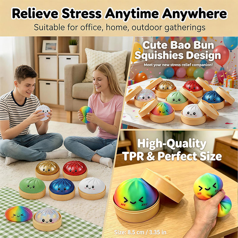 Bao Steamer Bamboo - لعبة باو بون سكويشي ناعمة بطيئة
