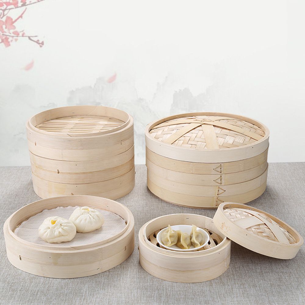Bao Steamer Bamboo - التعامل مع سلة البخار يجعل لذيذ