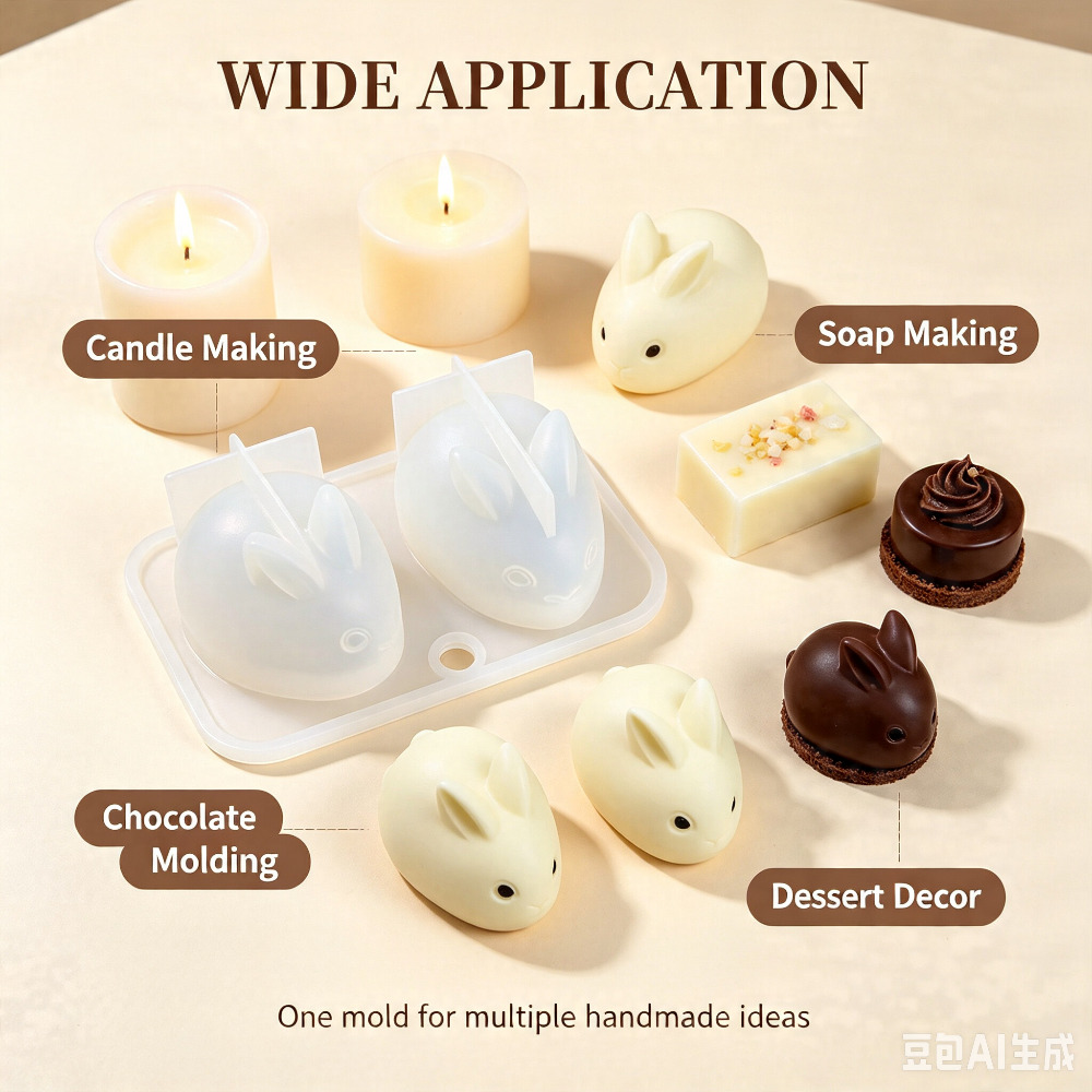 قالب سيليكون ثلاثي الأبعاد على - مراجعة Bunny Cake Mold وسعره