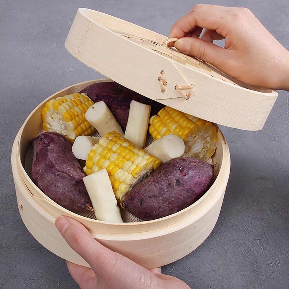 قدر بخاري صيني من الخيزران مع  - مراجعة Bao Steamer Bamboo وسعره