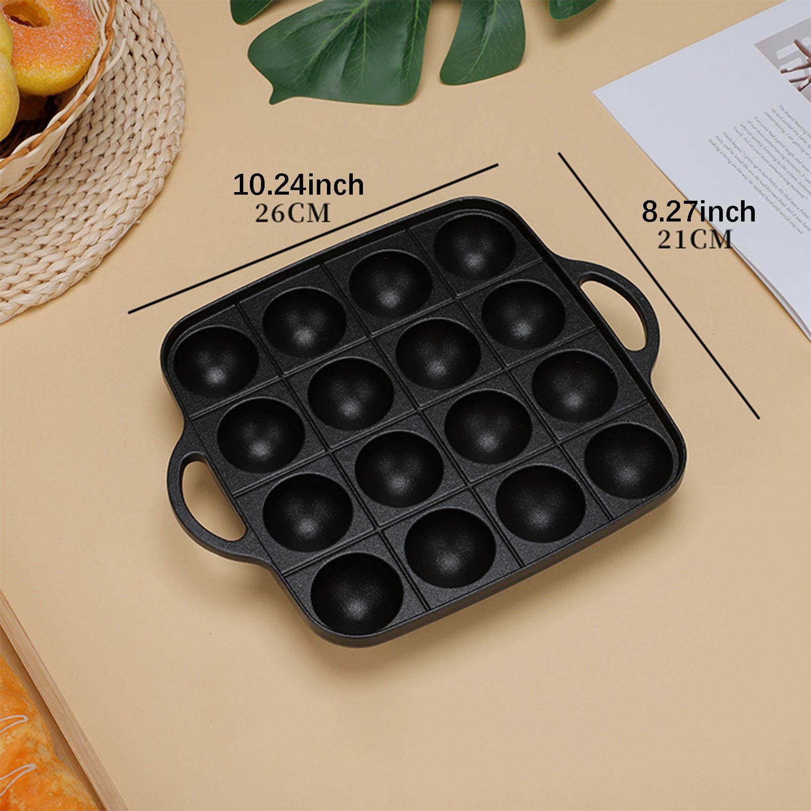 مقلاة تاكوياكي بـ 16 تجويفًا،  - مراجعة Takoyaki Grill Plate وسعره