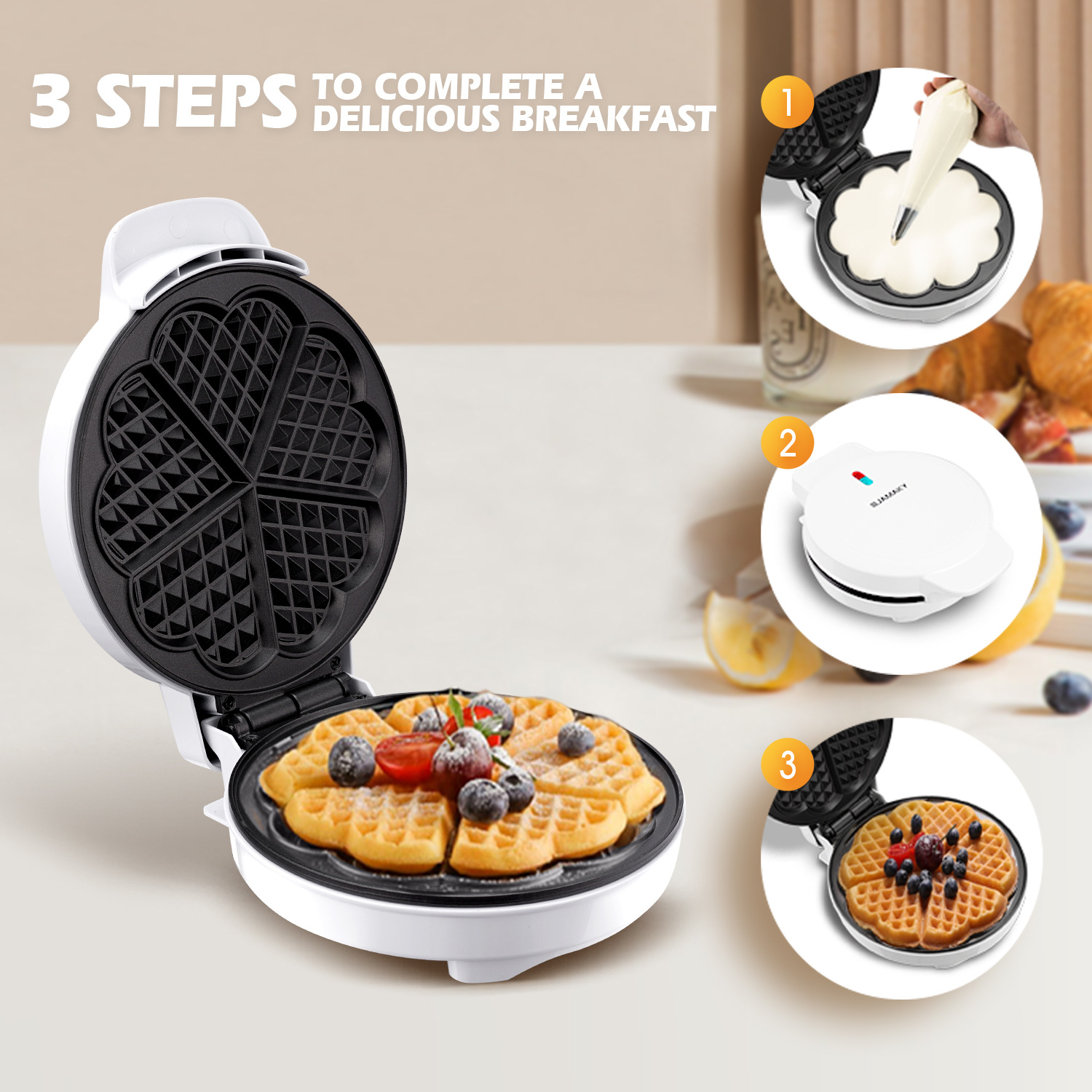 قوالب وافل الإفطار، فرن كعكة ا - مراجعة Egg Waffle Pan وسعره