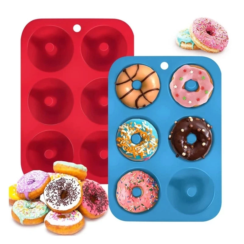 6 ثقوب سيليكون قالب دونات مقلا - مراجعة Donut Mold Silicone وسعره