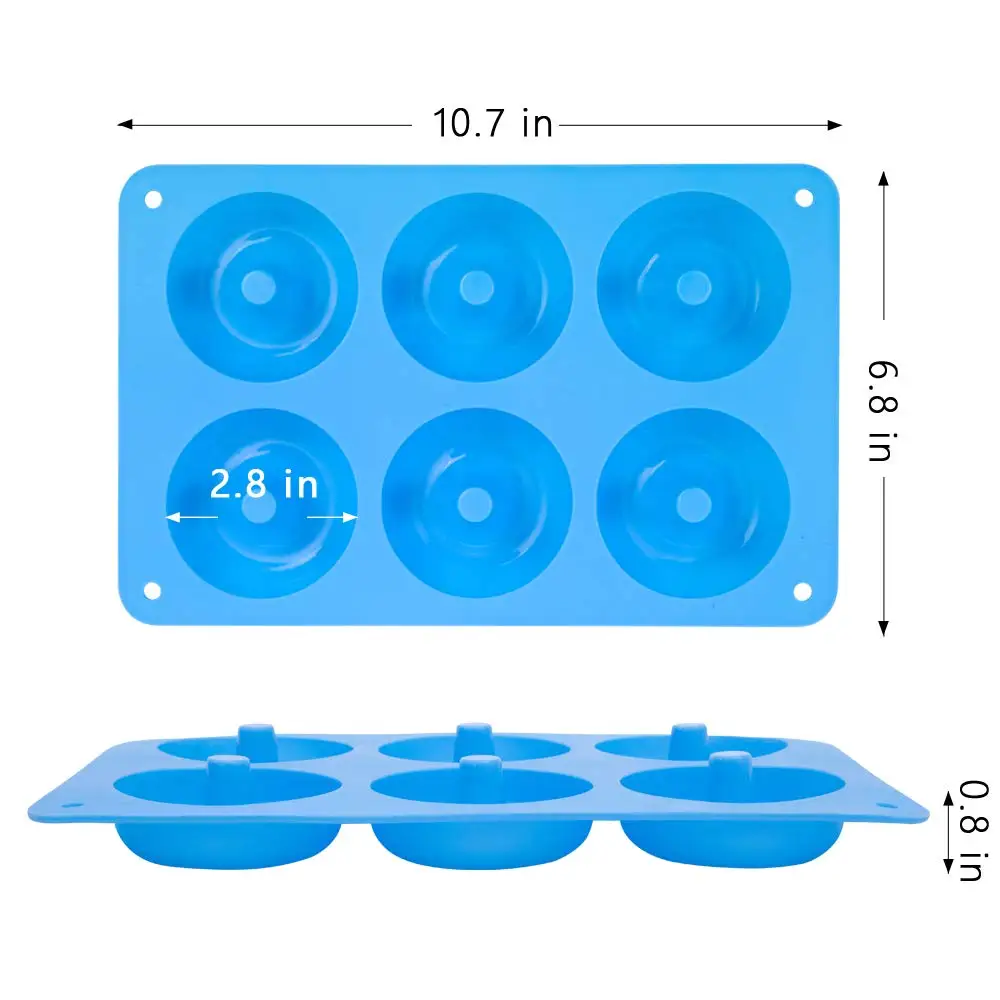 6 ثقوب سيليكون قالب دونات مقلا - مراجعة Donut Mold Silicone وسعره