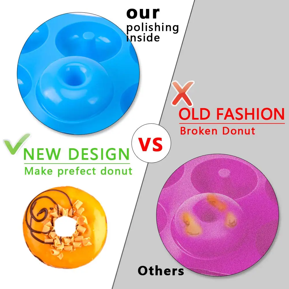 6 ثقوب سيليكون قالب دونات مقلا - مراجعة Donut Mold Silicone وسعره