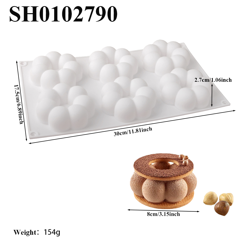 1 أو 6 خلايا البتلة على شكل دو - مراجعة Donut Mold Silicone وسعره