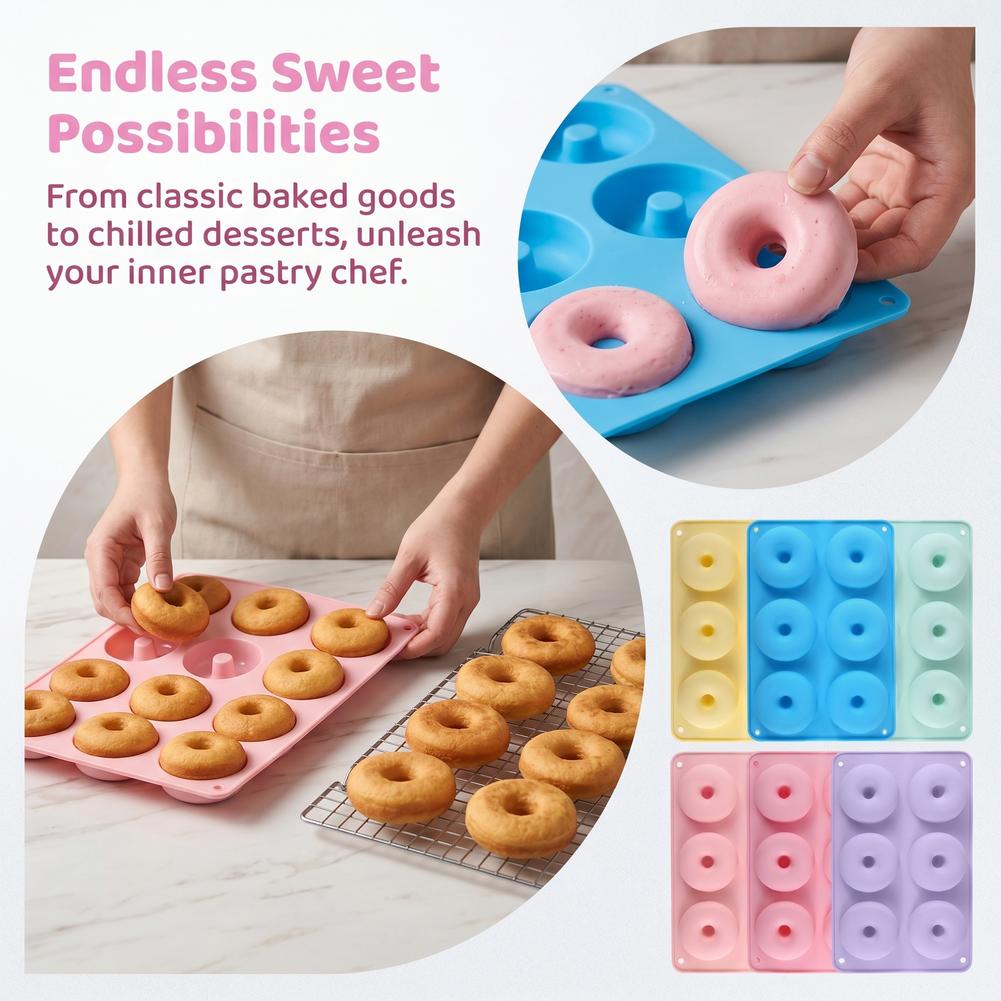 قالب دونات سيليكون واحد، أدوات - مراجعة Donut Mold Silicone وسعره