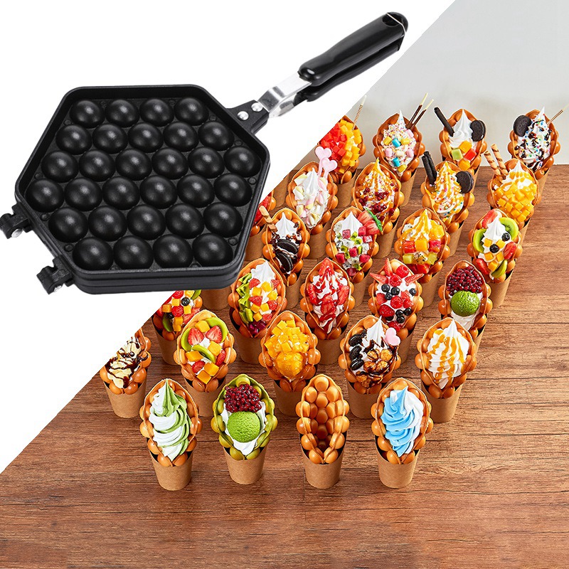 قالب خبز كعك البيض الفقاعي، قا - مراجعة Egg Waffle Pan وسعره