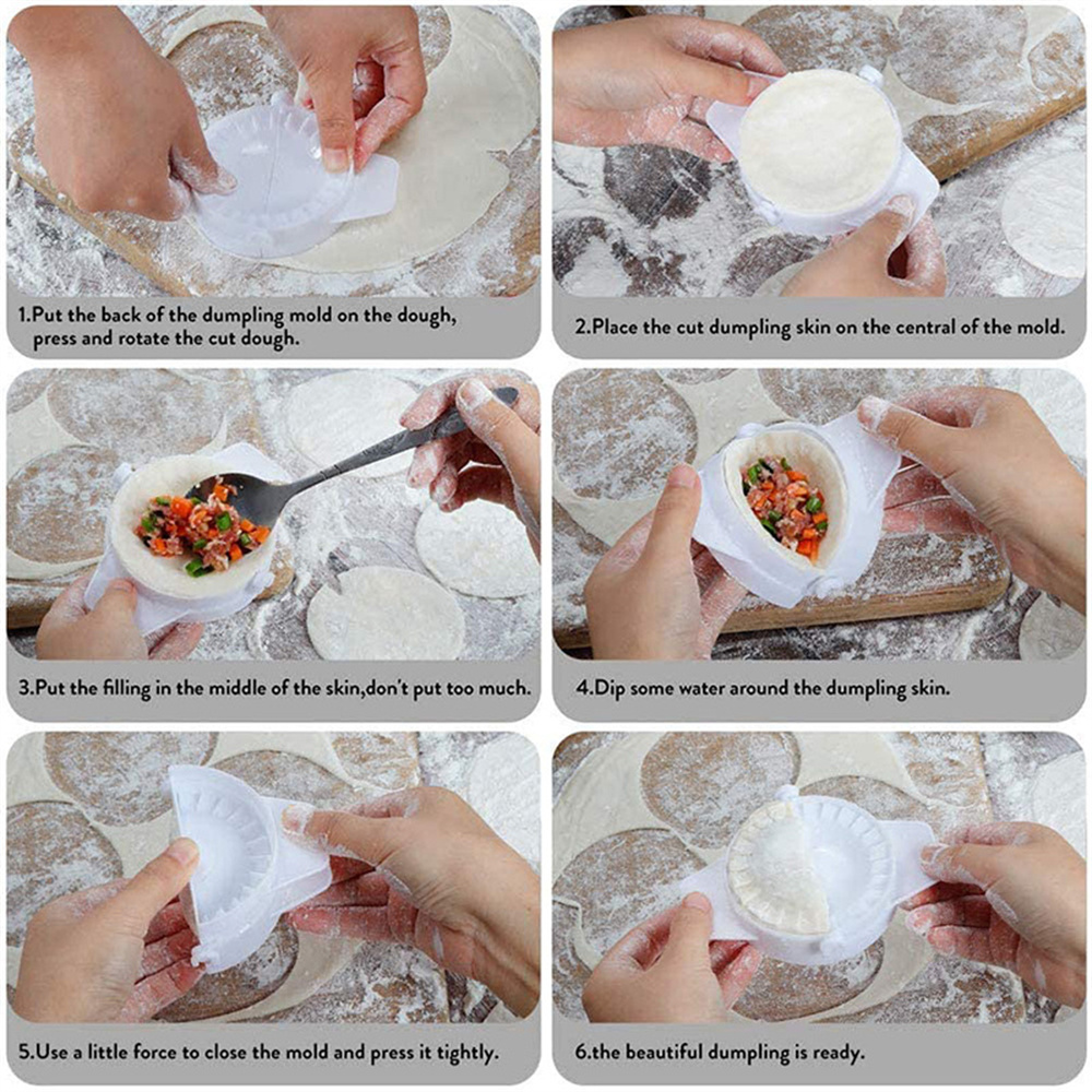 4 حجم قالب زلابية لتقوم بها بن - مراجعة Dumpling Press Set وسعره