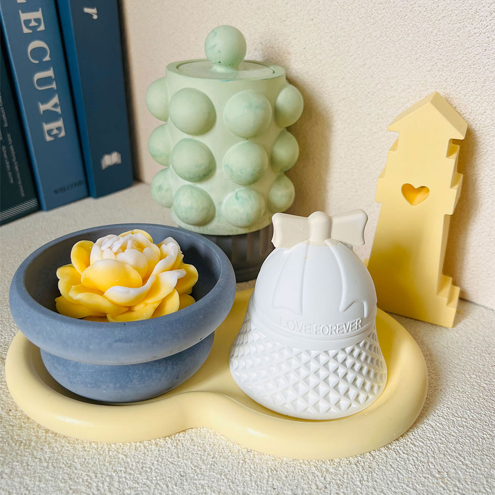وعاء شمع قالب خرساني ، برطمان  - مراجعة Donut Mold Silicone وسعره